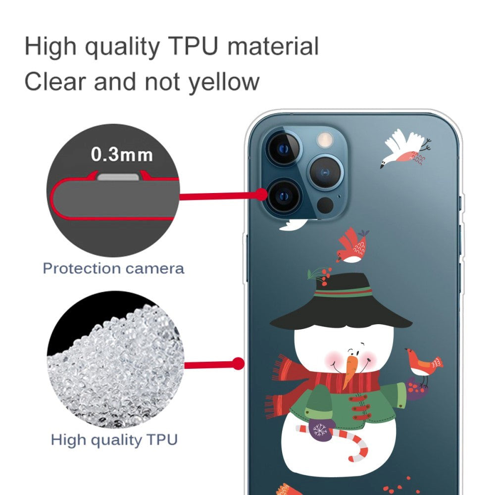 iPhone 15 Pro Max Flexibelt Plast Jule Skal - Snögubbe