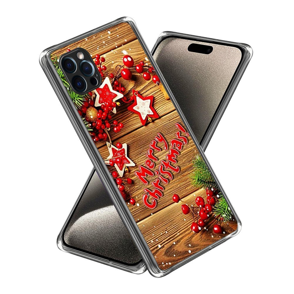 iPhone 15 Pro Max Flexibel Plast Jul Skal - Merry Christmas