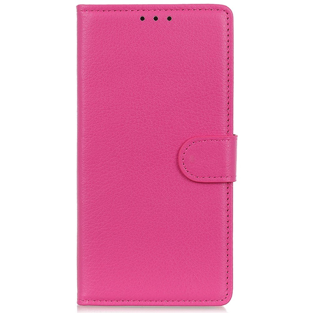 Xiaomi 14 Pro Plånboksfodral Litchi Textur - Rosa