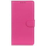 Xiaomi 14 Pro Plånboksfodral Litchi Textur - Rosa