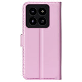 Xiaomi 14 Pro Konstläder Plånboksfodral m. Stativ - Rosa