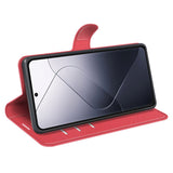 Xiaomi 14 Pro Konstläder Plånboksfodral m. Stativ - Röd