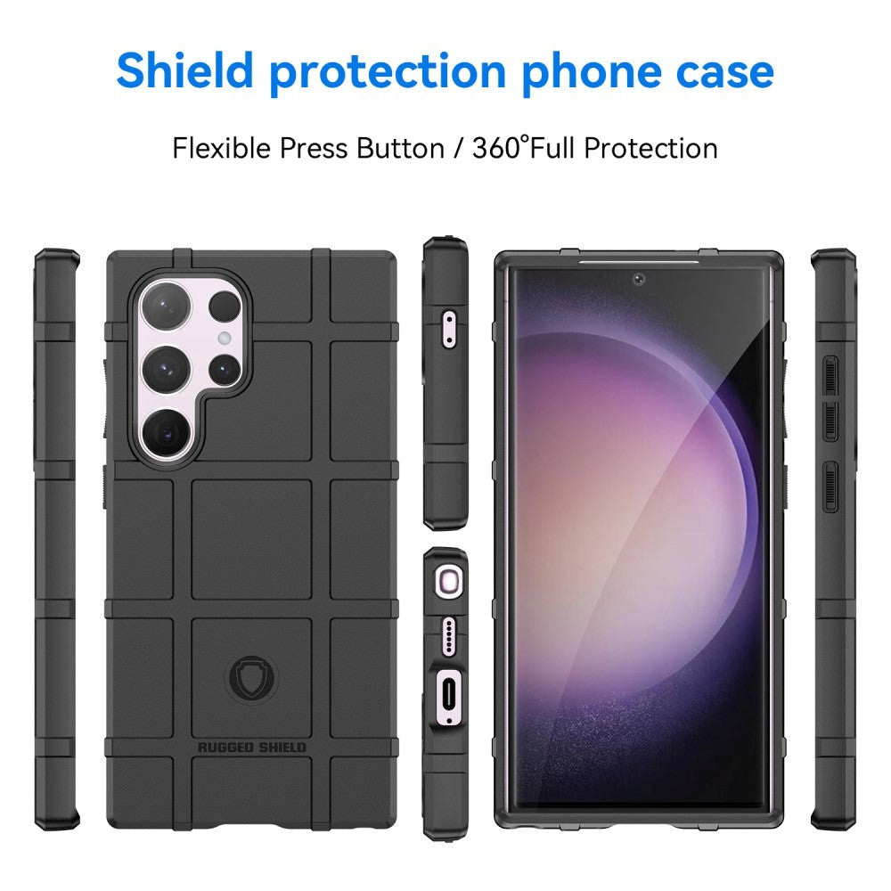 Samsung Galaxy S24 Ultra Rugged Shield Series Tåligt Skal - Svart