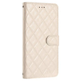 EIDERWOOD Motorola Moto G84 Läder Fodral m. Plånbok & Rem - Rhombus - Beige