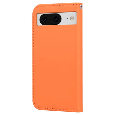 Google Pixel 8 Plånboksfodral med Rem / Ståfunktion / Korthållare - Orange (Frö)