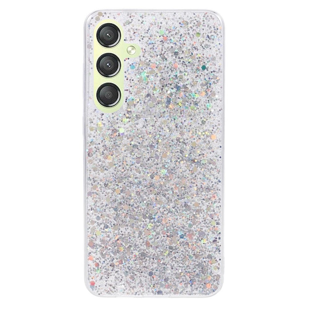 Samsung Galaxy S24 Skal - Silver Glitter