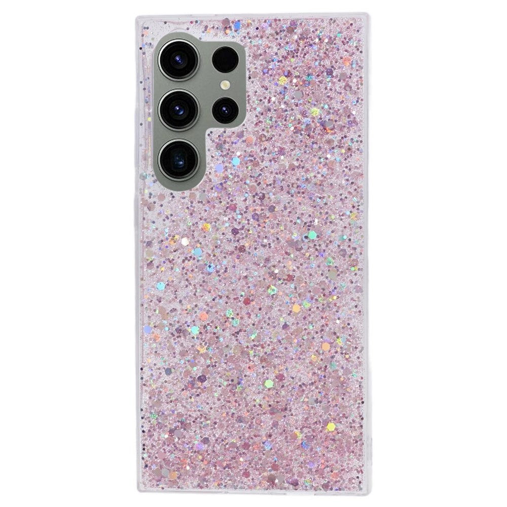 Samsung Galaxy S24 Ultra Skal - Rosa Glitter