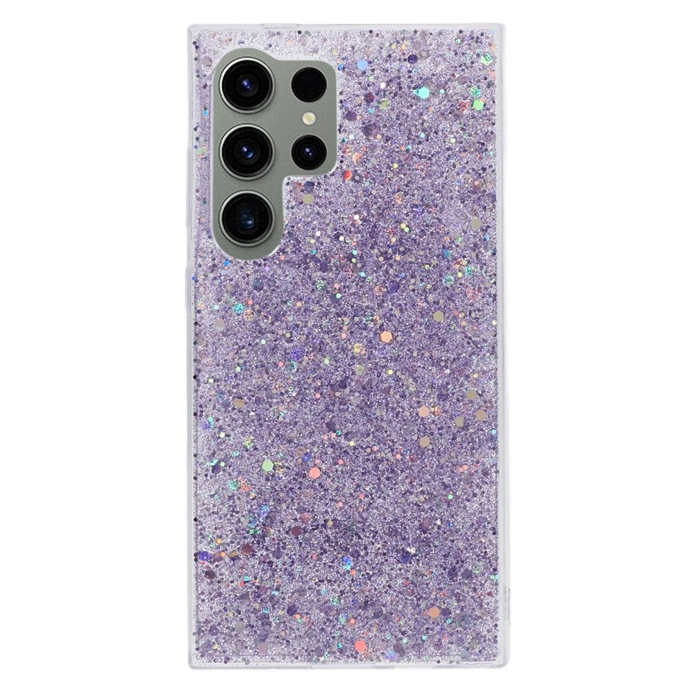 Samsung Galaxy S24 Ultra Skal - Lila Glitter