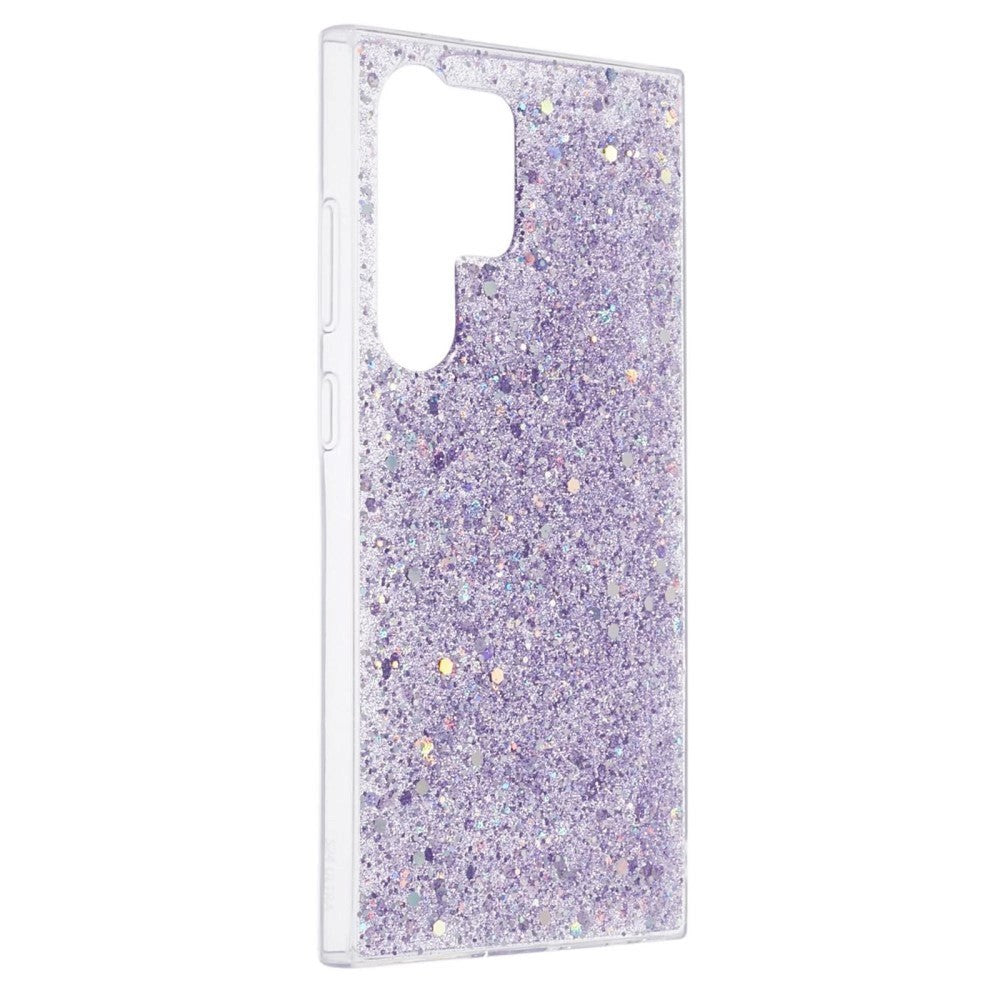 Samsung Galaxy S24 Ultra Skal - Lila Glitter