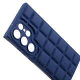Samsung Galaxy S24 Ultra Flexibelt Plast Skal med Jackastruktur - Blå