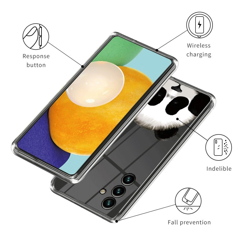 Samsung Galaxy A55 Skal Flexibel Plast - Transparent / Panda