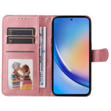 Samsung Galaxy A35 (5G) Konstläder Plånboksfodral m. Rem - Pink