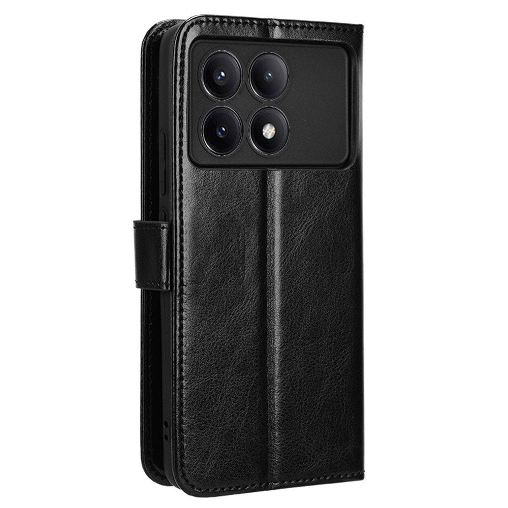 EIDERWOOD Xiaomi Poco X6 Pro Läder Plånbokfordral m. Stativ - Svart