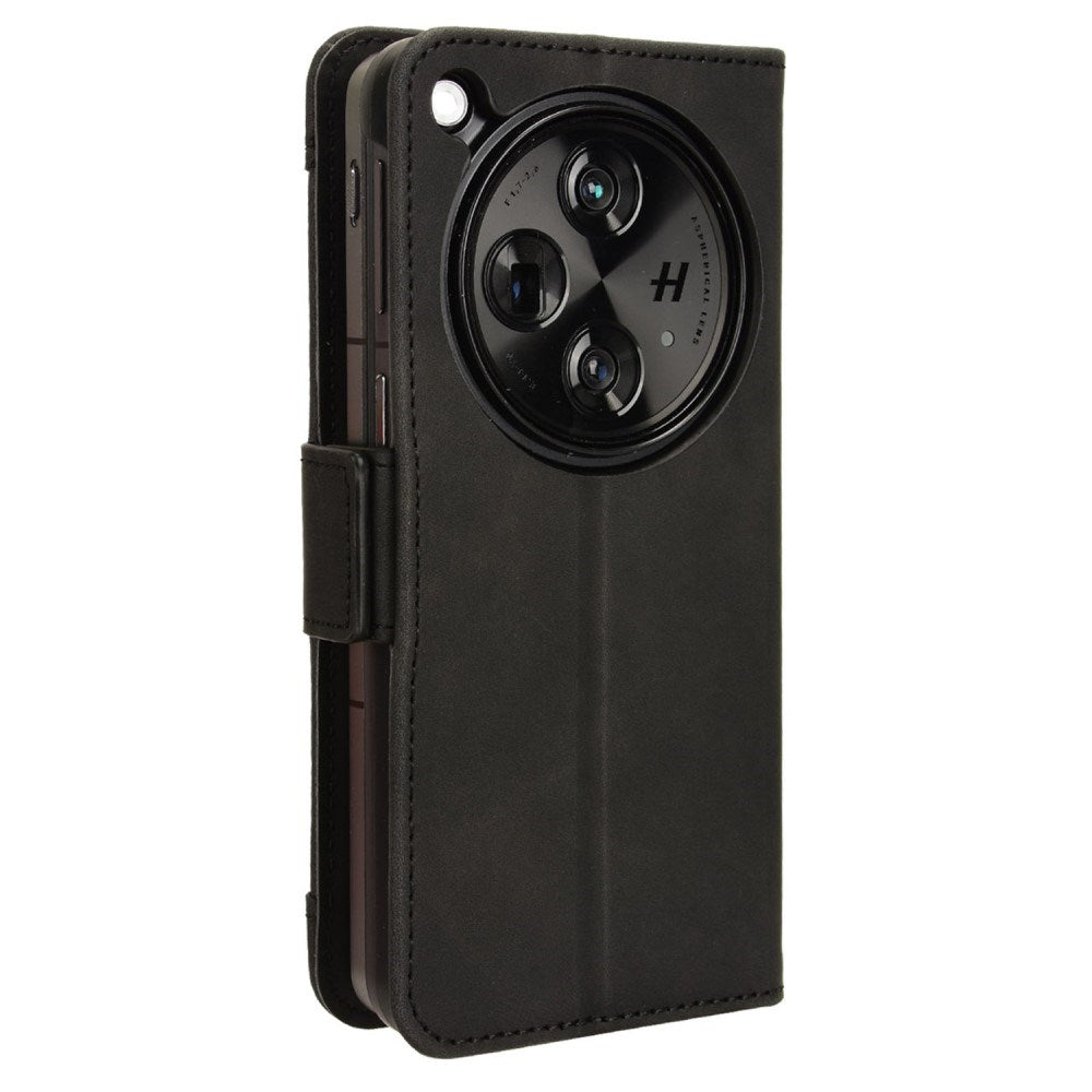 EIDERWOOD OnePlus Open Faux Leather Fodral med Stativfunktion & Avtagbar Korthållare - Svart