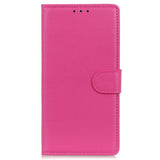 OnePlus 12 Litchi Läder Plånboksfodral - Pink