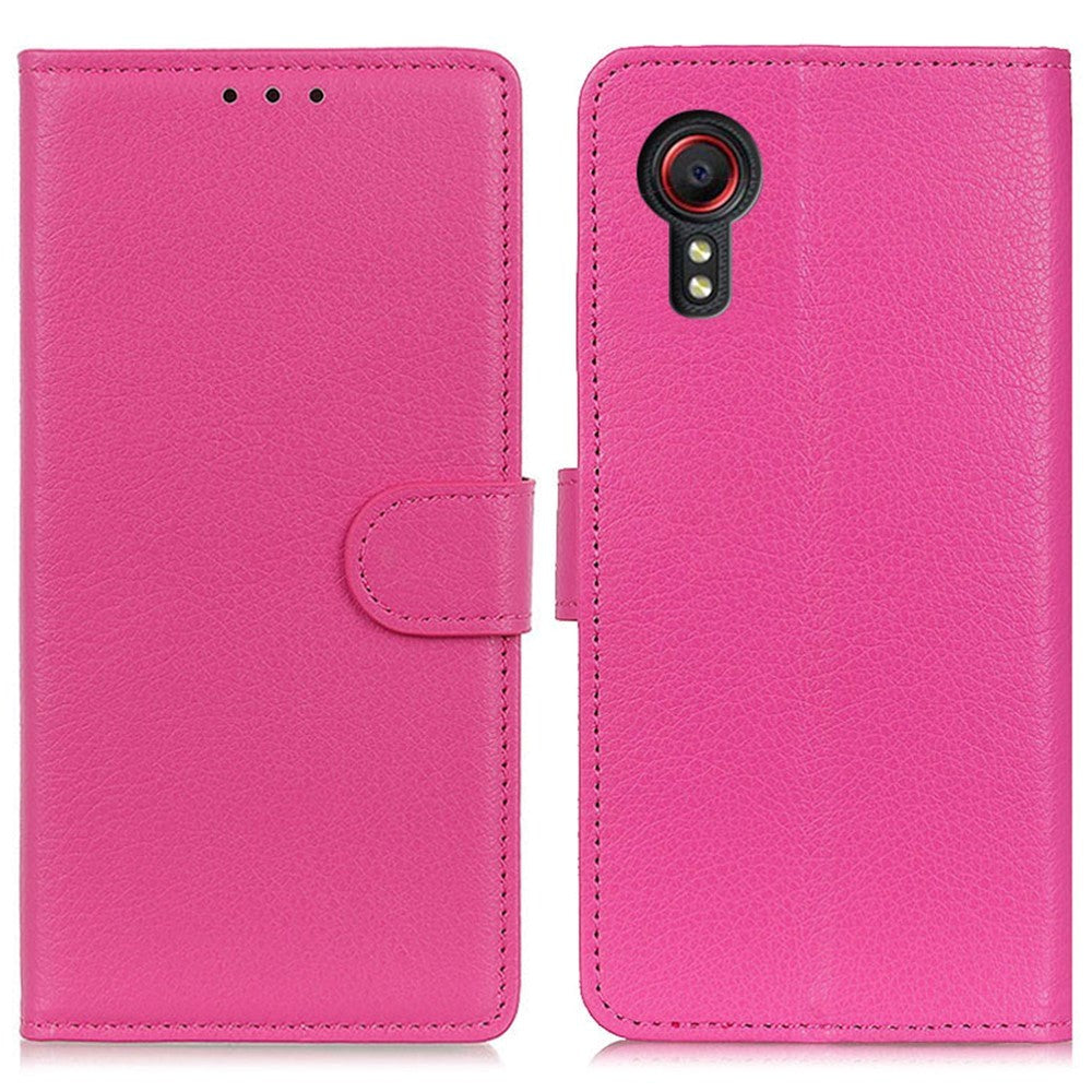 Samsung Galaxy Xcover 7 Klassisk PU-Läder Plånboksfodral - Pink