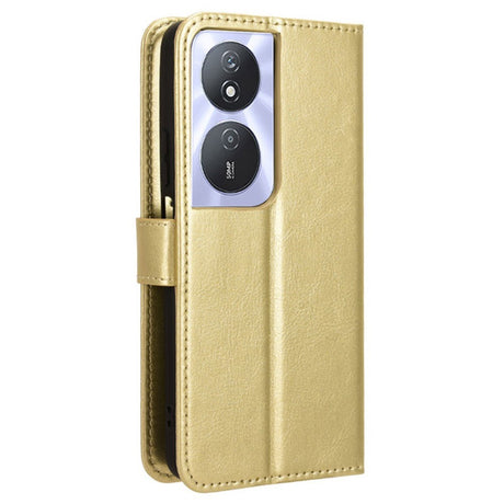 EIDERWOOD Honor X7b / 90 Smart Konstläder Flip Fodral m. Rem - Guld