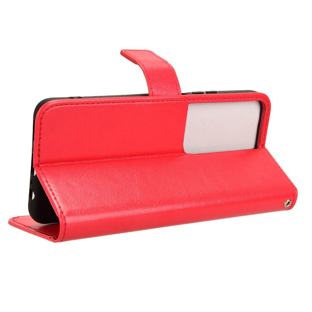 EIDERWOOD Honor X7b / 90 Smart Konstläder Flip Fodral m. Rem - Röd