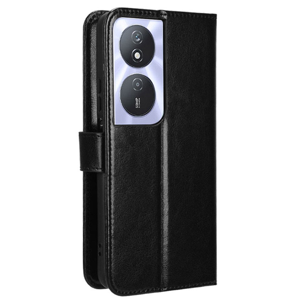 EIDERWOOD Honor X7b / 90 Smart Konstläder Flip Fodral m. Rem - Svart