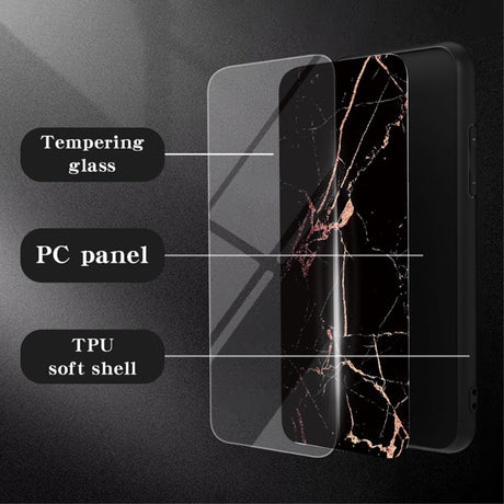 EIDERWOOD Xiaomi Redmi 13C (5G) Plast Skal m. Glasbaksida - Blå Marmor