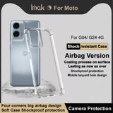 Motorola Moto G04 / G24 / G24 Power IMAK Shock Resistant Plast Bak Skal - Transparent