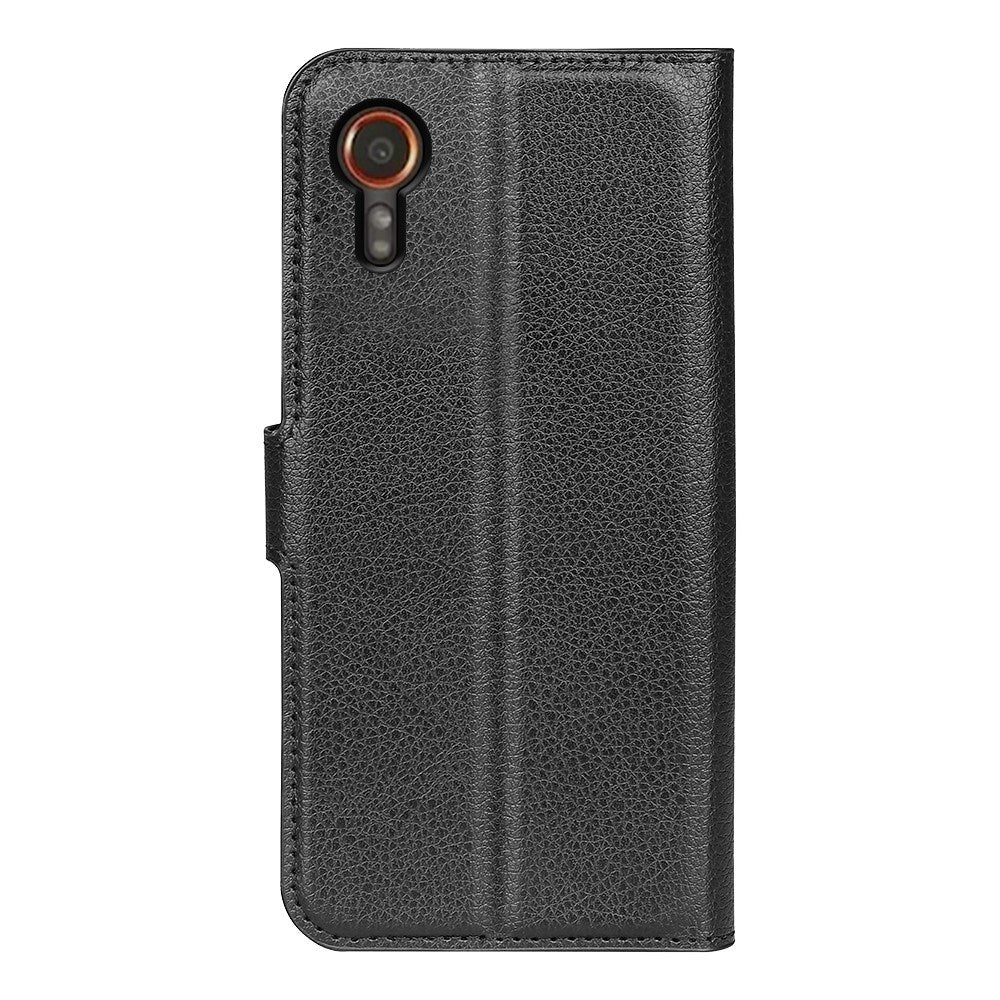 EIDERWOOD Samsung Galaxy Xcover 7 Plånboksfodral Litchi Textur - Svart