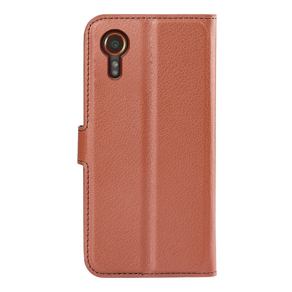 EIDERWOOD Samsung Galaxy Xcover 7 Plånboksfodral Litchi Textur - Svart