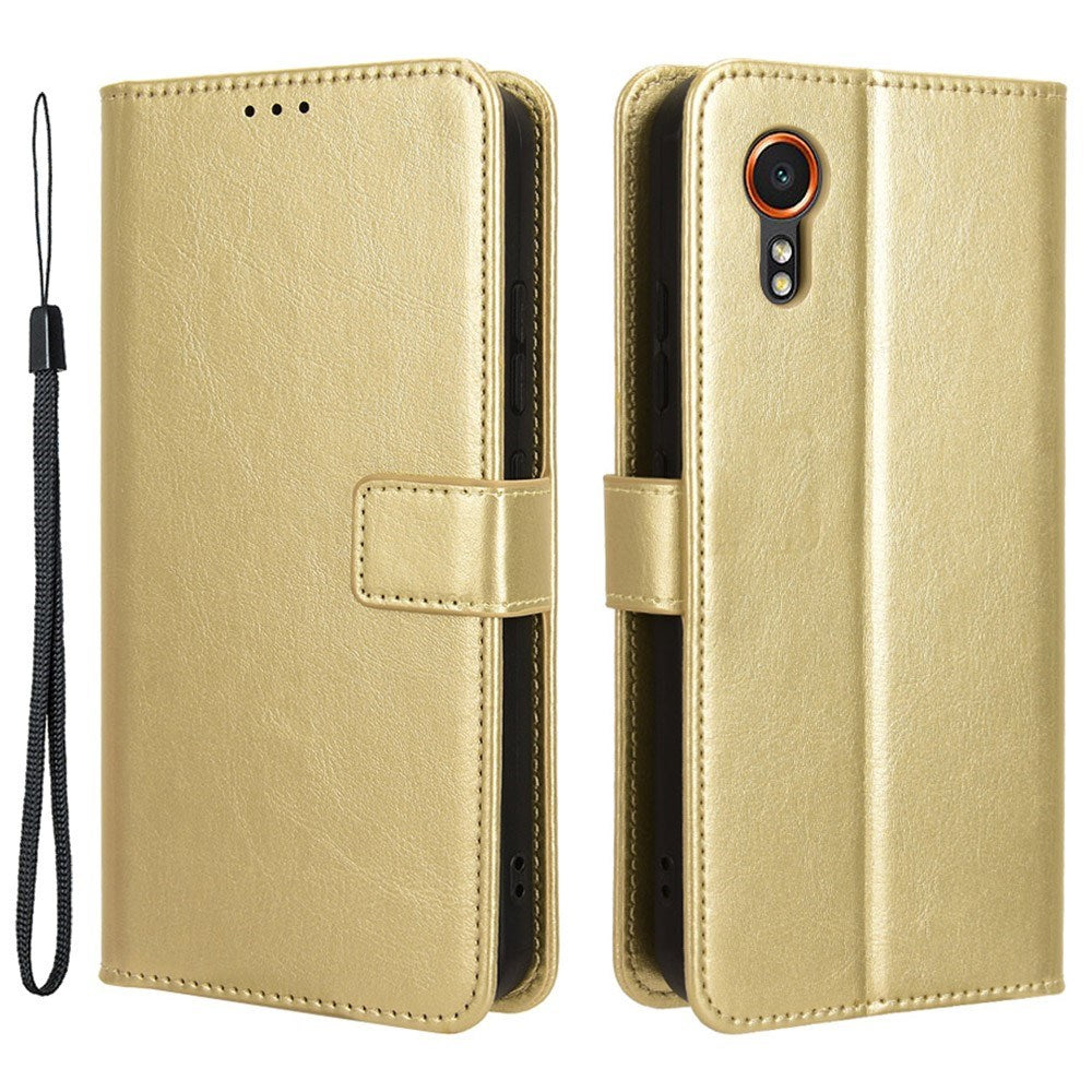 EIDERWOOD Samsung Galaxy Xcover 7 Läder Plånbokfordral m. Stativ - Guld