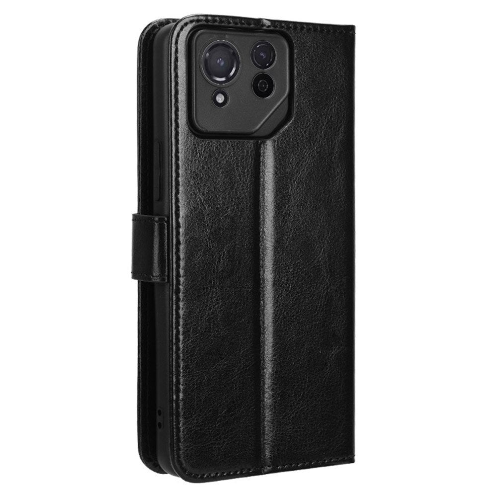 EIDERWOOD Asus ROG Phone 8 / 8 Pro Läder Plånbokfordral m. Stativ - Svart