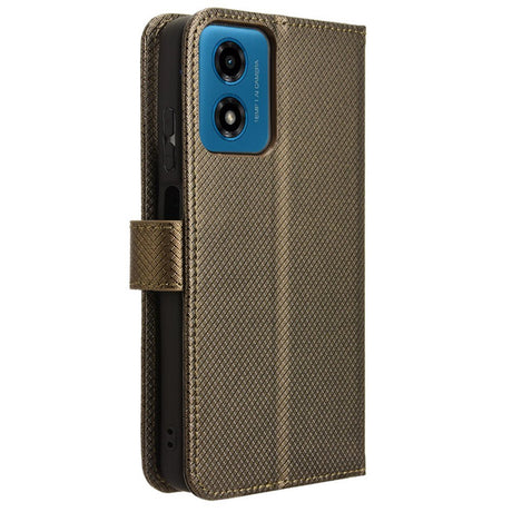 EIDERWOOD Motorola Moto G04 / G24 / G24 Power Leather Flip Cover med Rem & Textur - Brun