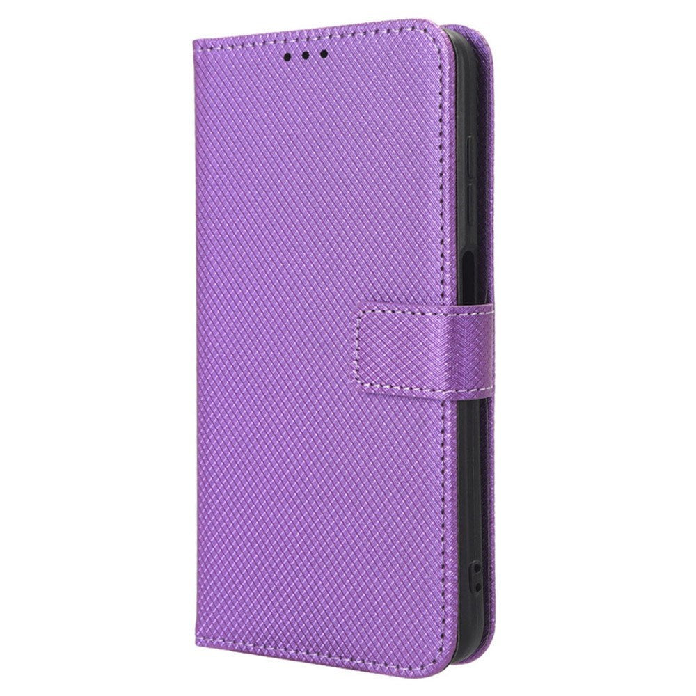 EIDERWOOD Motorola Moto G04 / G24 / G24 Power Leather Flip Cover med Rem & Textur - Lila