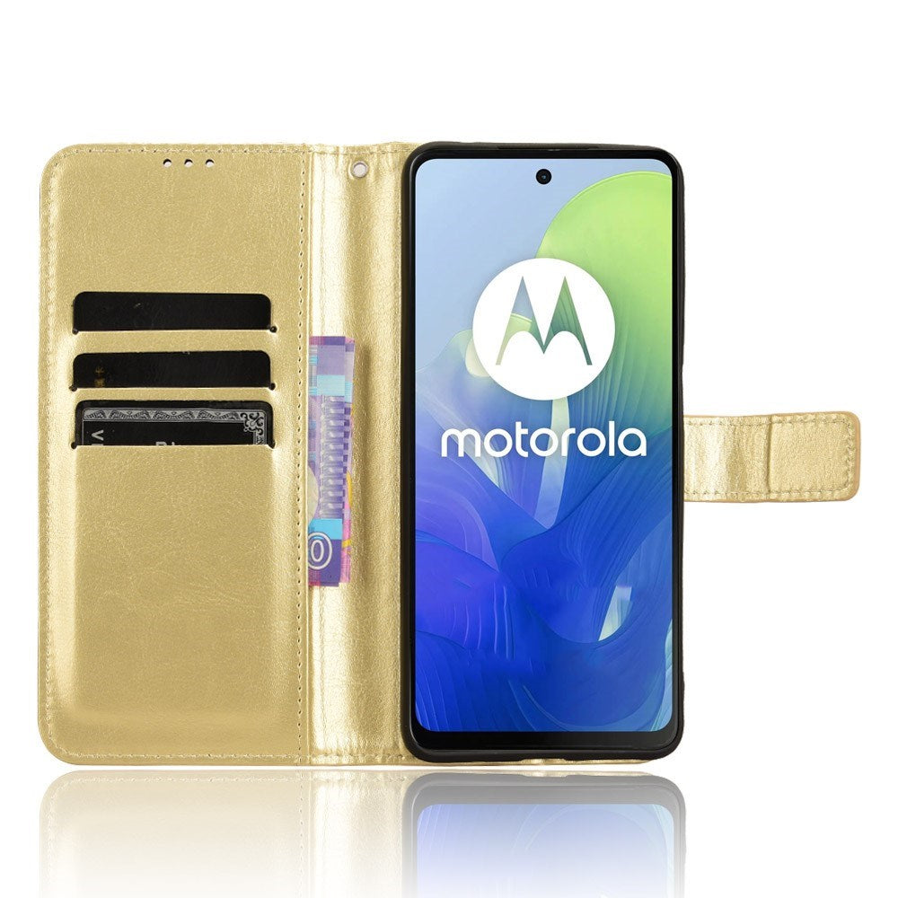 EIDERWOOD Motorola Moto G04 / G24 / G24 Power Läder Plånbokfordral m. Stativ - Guld