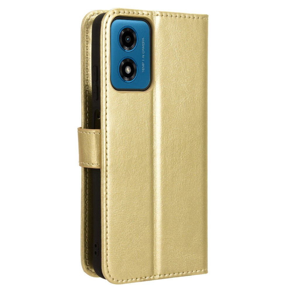 EIDERWOOD Motorola Moto G04 / G24 / G24 Power Läder Plånbokfordral m. Stativ - Guld