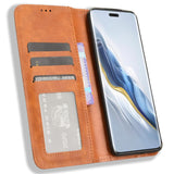 EIDERWOOD Honor Magic6 Pro (5G) Magnetiskt Konstläder Flip Fodral - Brun