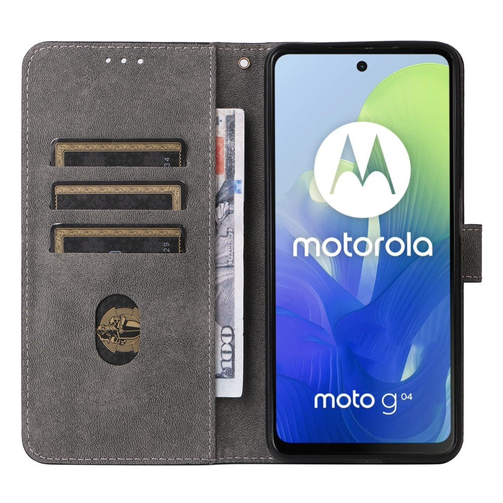 EIDERWOOD Motorola Moto G04 / G24 / G24 Power Läder Fodral med Plånbok och Rem - Blå