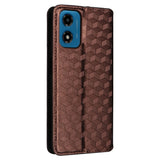 EIDERWOOD Motorola Moto G04 / G24 / G24 Power Leather Wallet Case - Rhombus - Brun