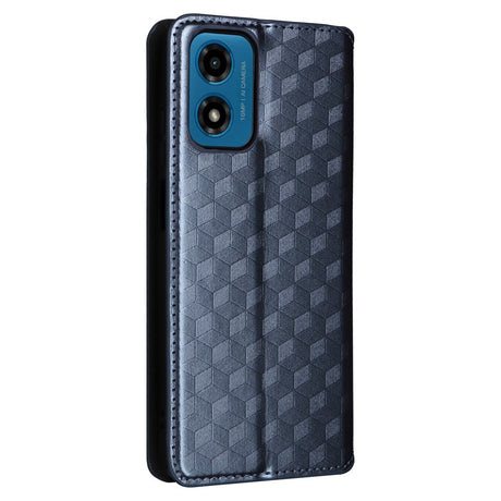 EIDERWOOD Motorola Moto G04 / G24 / G24 Power Leather Wallet Case - Rhombus - Blå