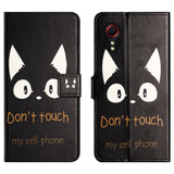 EIDERWOOD Samsung Galaxy Xcover 7 Fodral med Plånbok & Stativfunktion - "Don't Touch My Cellphone" Katt