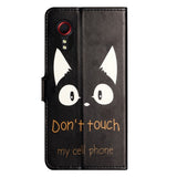 EIDERWOOD Samsung Galaxy Xcover 7 Fodral med Plånbok & Stativfunktion - "Don't Touch My Cellphone" Katt