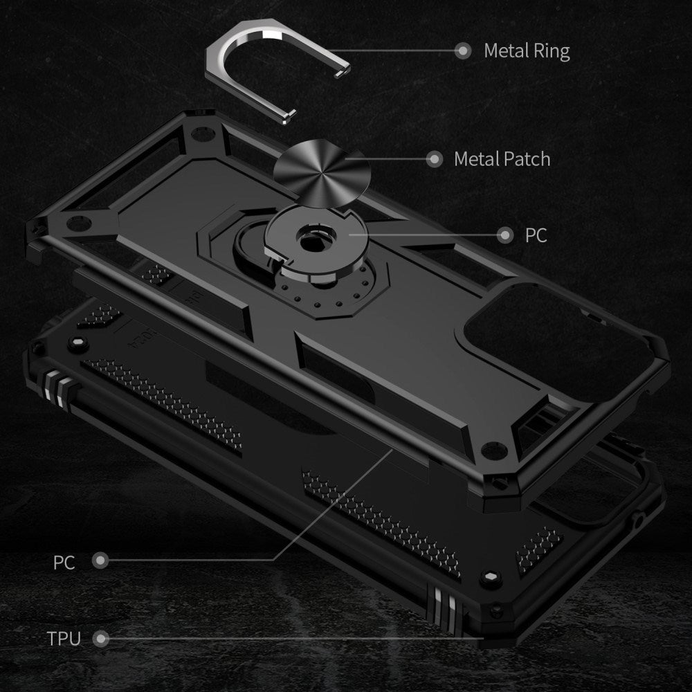 EIDERWOOD Motorola Moto G Play (2024) Tough Case m. Magnetisk Stativfunktion - Svart