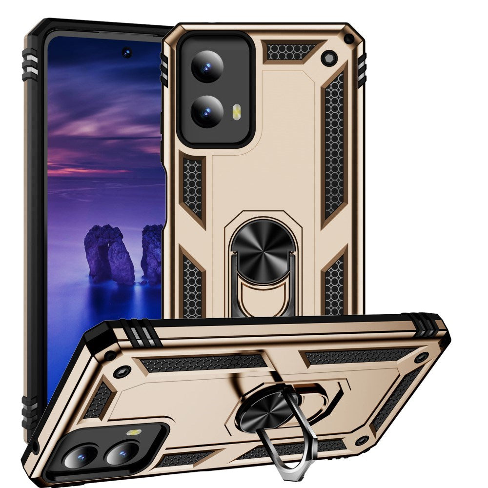 EIDERWOOD Motorola Moto G Play (2024) Tough Case m. Magnetisk Stativfunktion - Guld