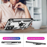 EIDERWOOD Motorola Moto G Play (2024) Tough Case m. Magnetisk Stativfunktion - Silver