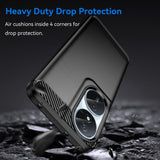 EIDERWOOD Honor X7b / 90 Smart Brushed Carbon Fiber Flexibelt Plast Skal - Svart