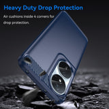 EIDERWOOD Honor X7b / 90 Smart Brushed Carbon Fiber Flexibelt Plast Skal - Blå