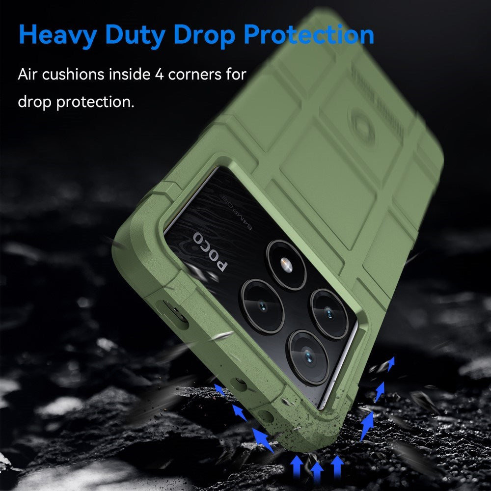 EIDERWOOD Xiaomi Poco X6 Pro Rugged Shield Series Tåligt Skal - Grön