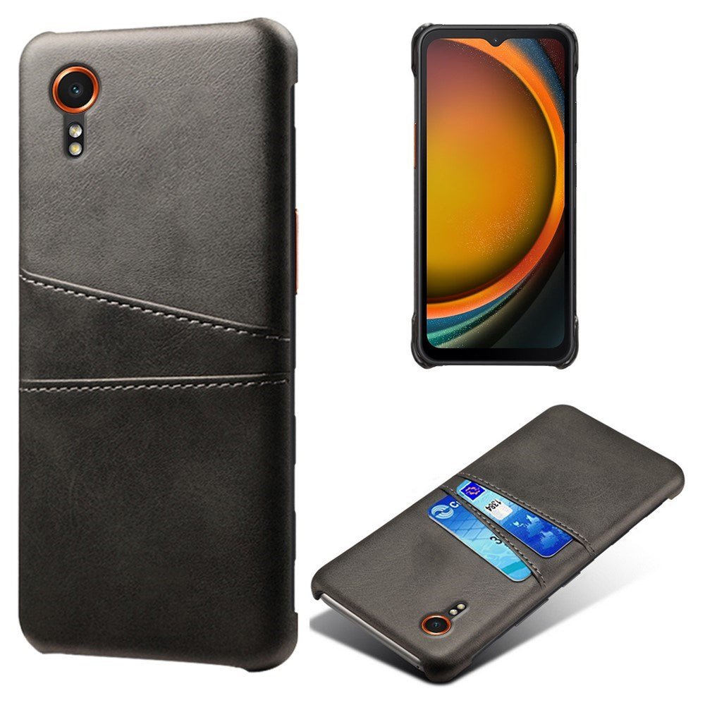 EIDERWOOD Samsung Galaxy Xcover 7 Konstläder Skal med Inbyggd Korthållare - Svart