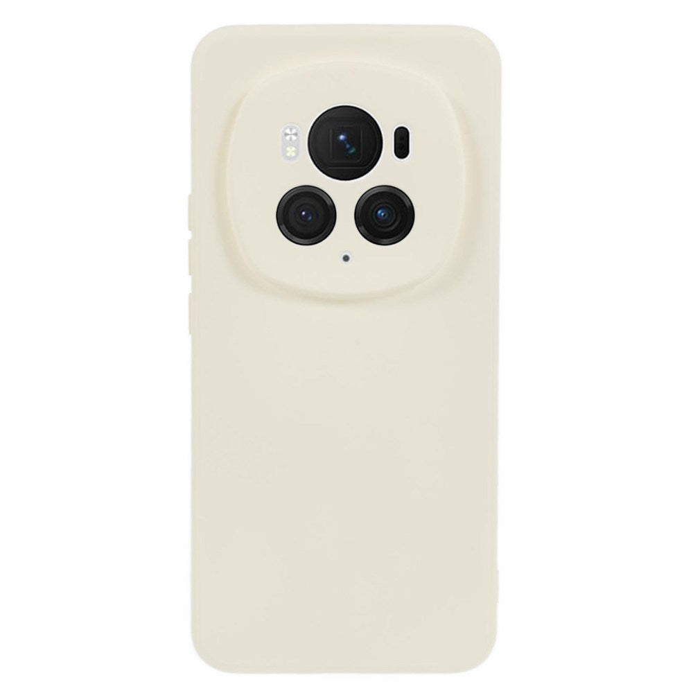 EIDERWOOD Honor Magic6 Pro 5G Fodral – Flexibelt Plast-fodral med Fiberfoder och Precisa Kamerautskärningar - Vit