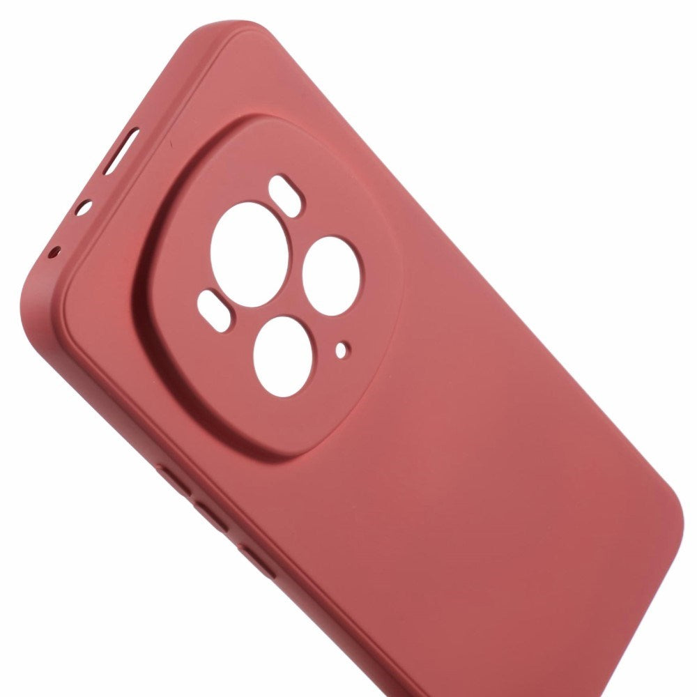 EIDERWOOD Honor Magic6 Pro 5G Fodral – Flexibelt Plast-fodral med Fiberfoder och Precisa Kamerautskärningar - Mörkröd