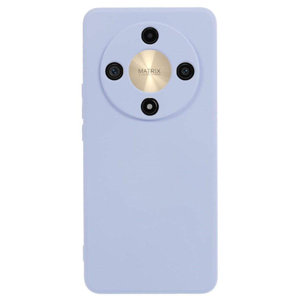 EIDERWOOD Honor Magic6 Lite 5G Fodral – Flexibelt Plast-fodral med Fiberfoder och Precisa Kamerautskärningar- Ljusblått