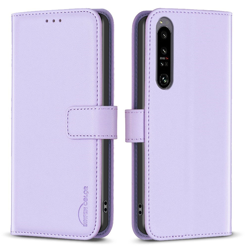 EIDERWOOD Sony Xperia 1 VI Konstläder Plånboksfodral med Ståfunktion & Korthållare - Lavendel